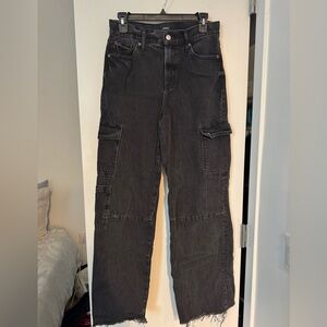 Express Black Cargo Jeans